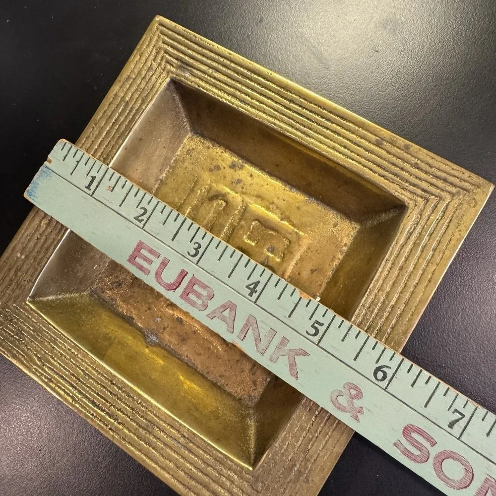 Vintage Japanese Brass  Ikebana Nambu Ash Tray Incense Holder‎ Blessing